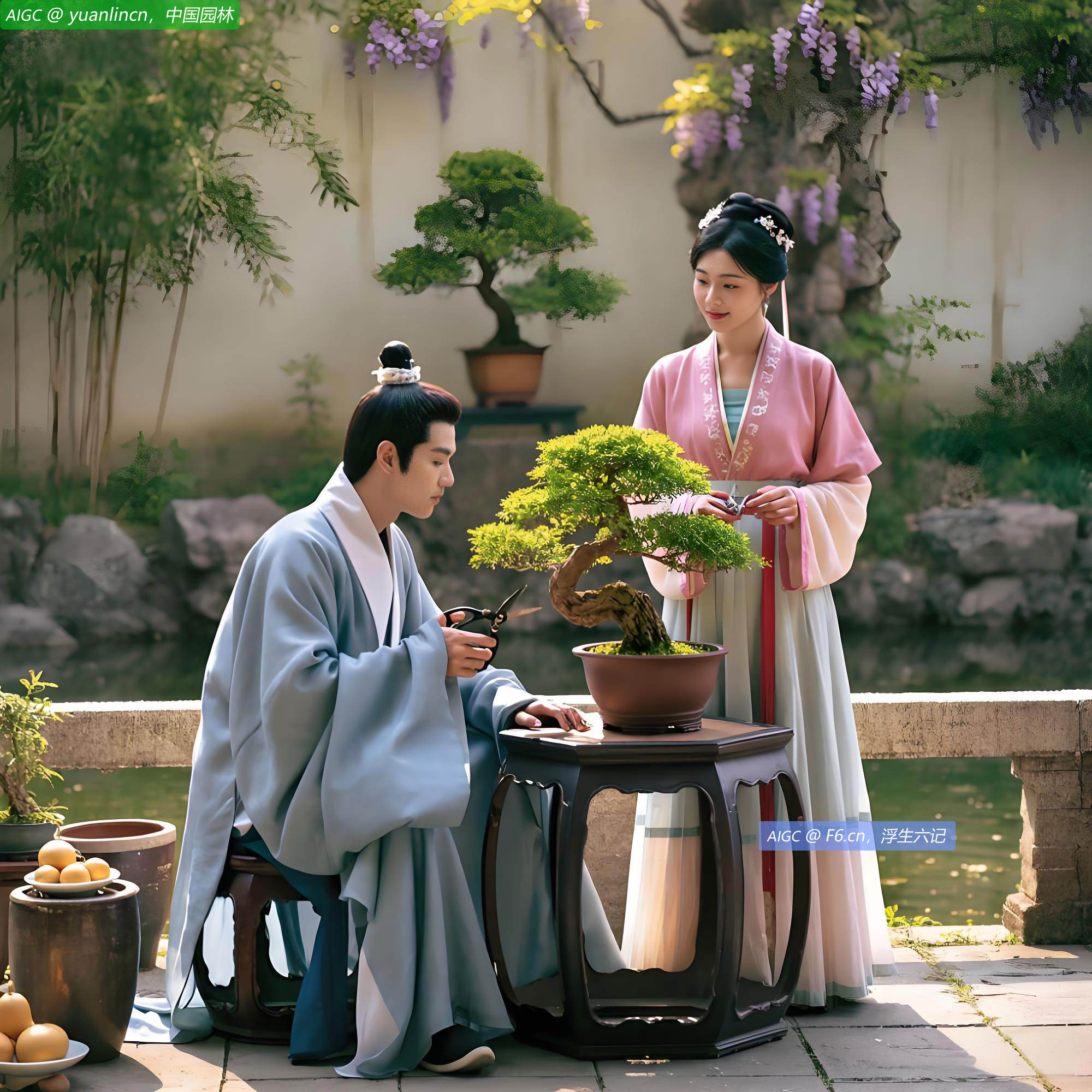 留枝盘如宝塔，扎枝曲如蚯蚓者，便成匠气矣。