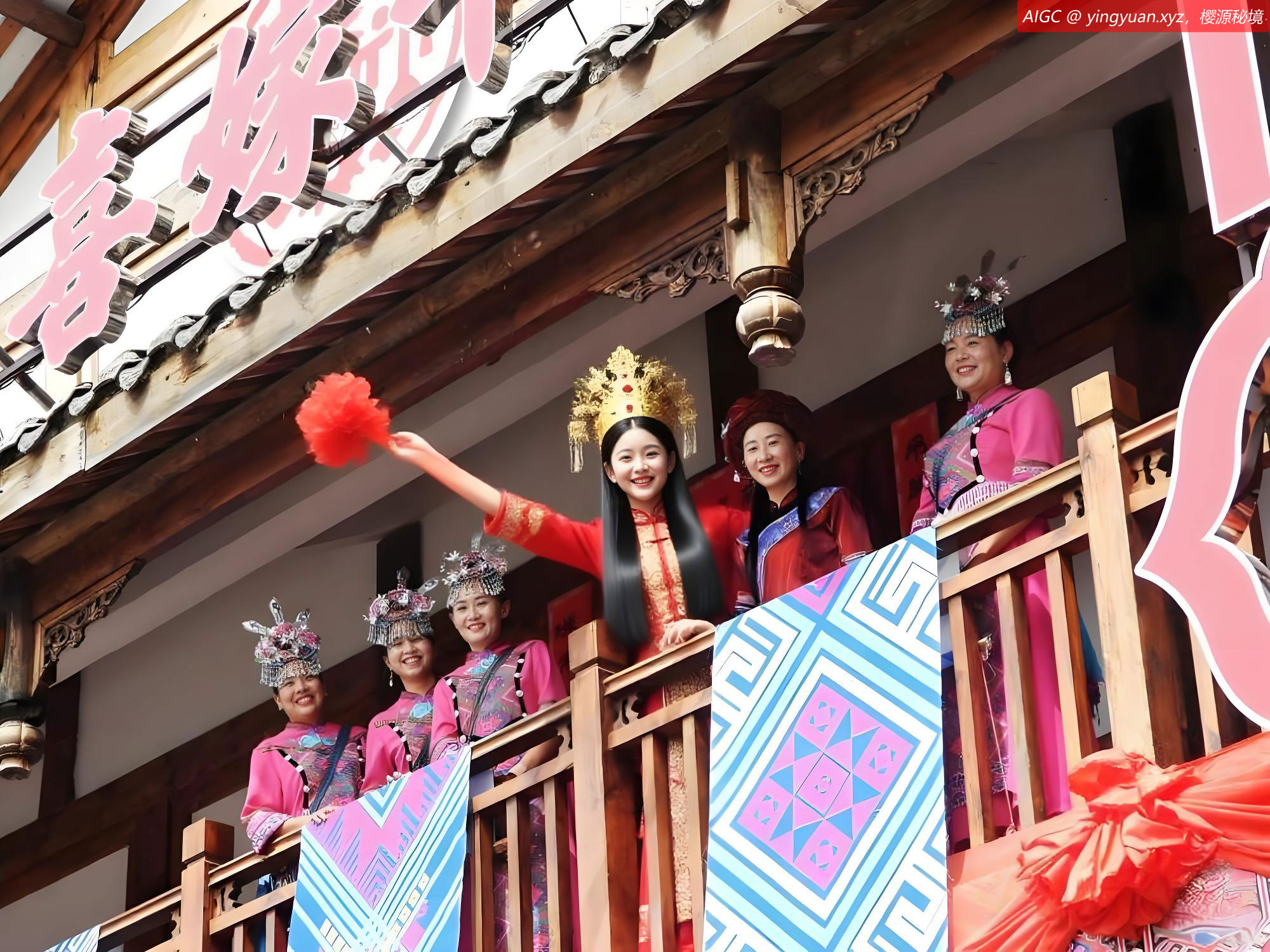 巴山大峡谷景区，迎七夕土家族婚嫁民俗表演