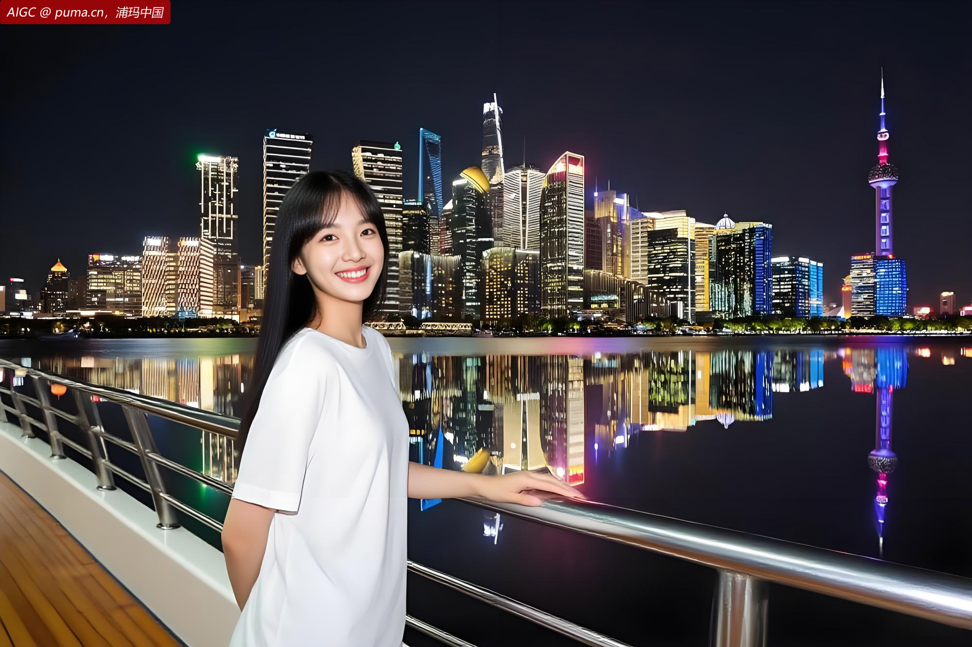 陆家嘴摩天大楼夜色璀璨，流光溢彩