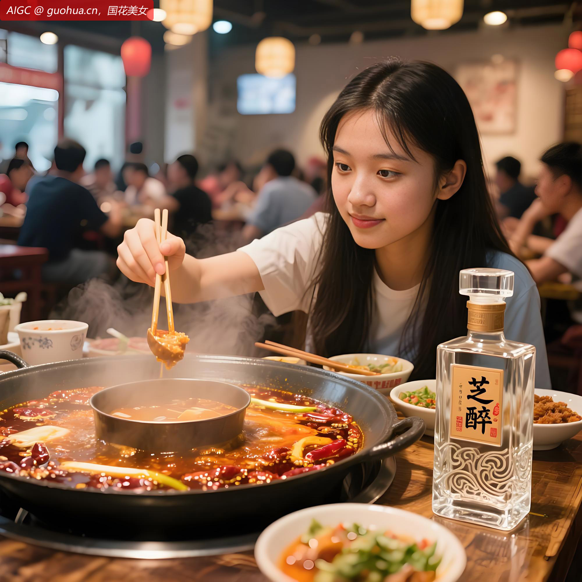 19岁的李菲夏正和闺蜜围坐一桌