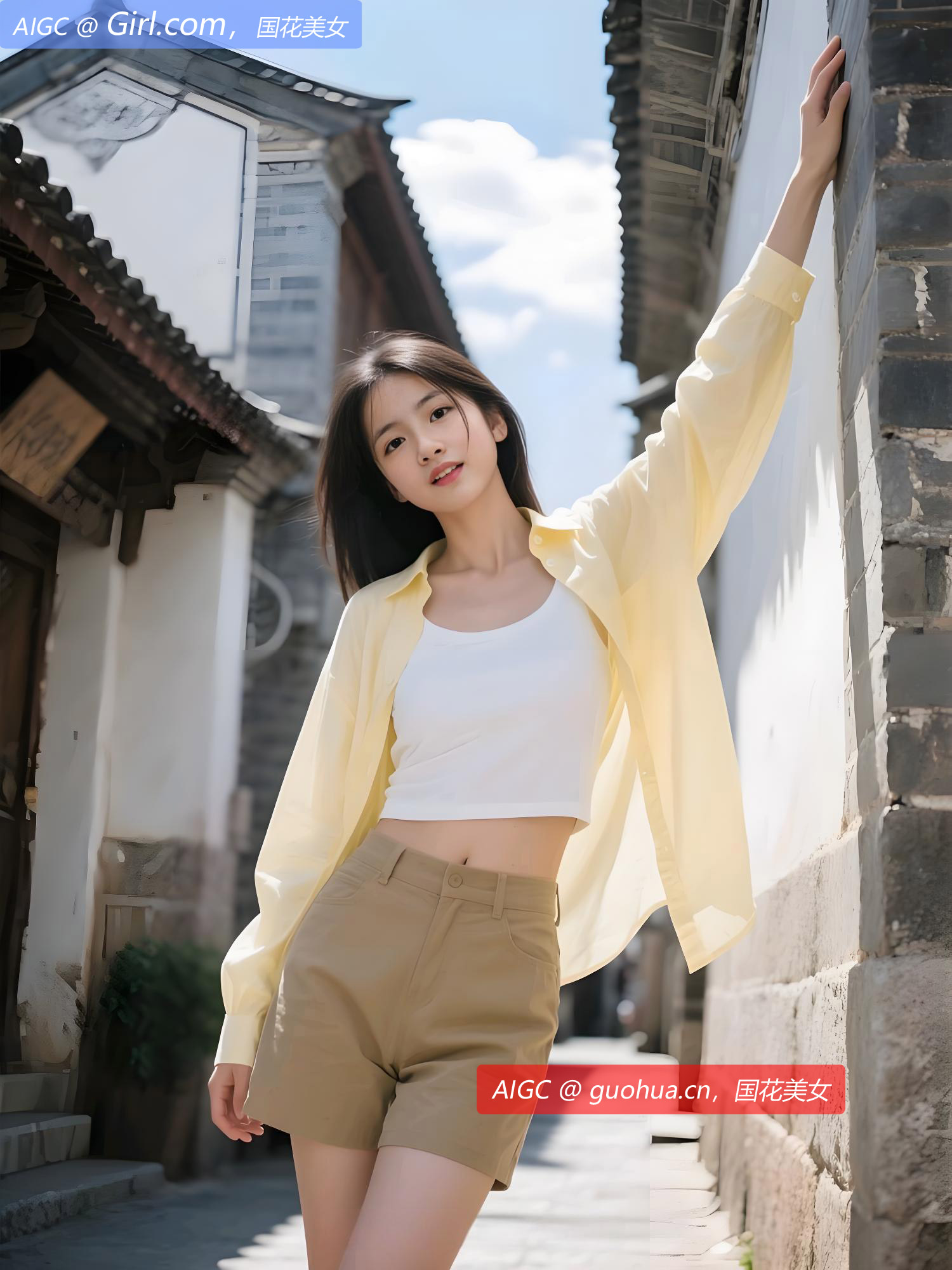 黄姚古镇，秋日阳光轻洒，古巷静谧悠长。