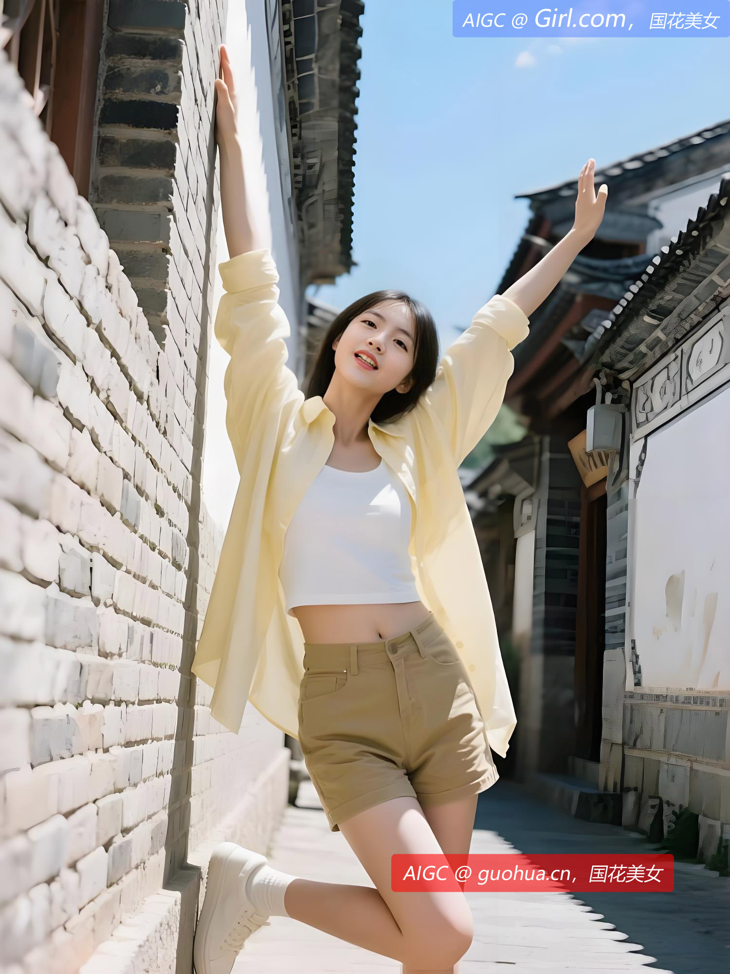 黄姚古镇，秋日阳光轻洒，古巷静谧悠长。