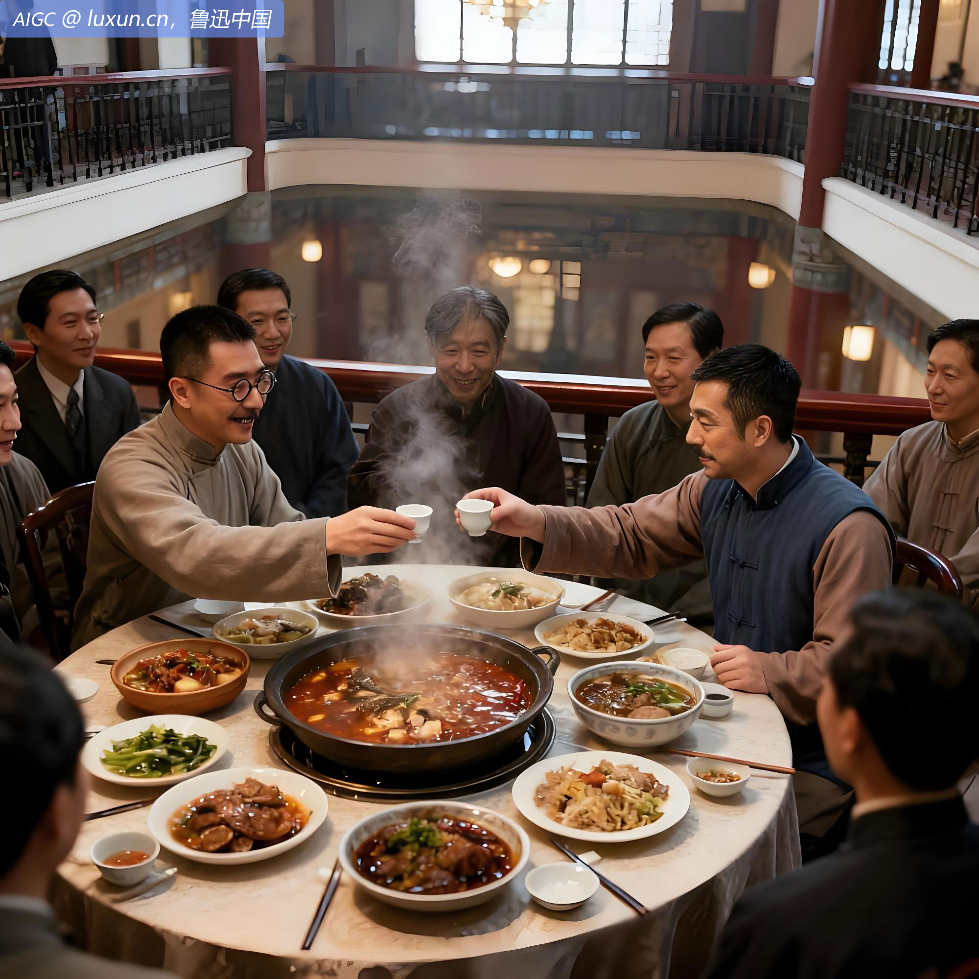 夜胡适之招饮于东兴楼，同坐十人