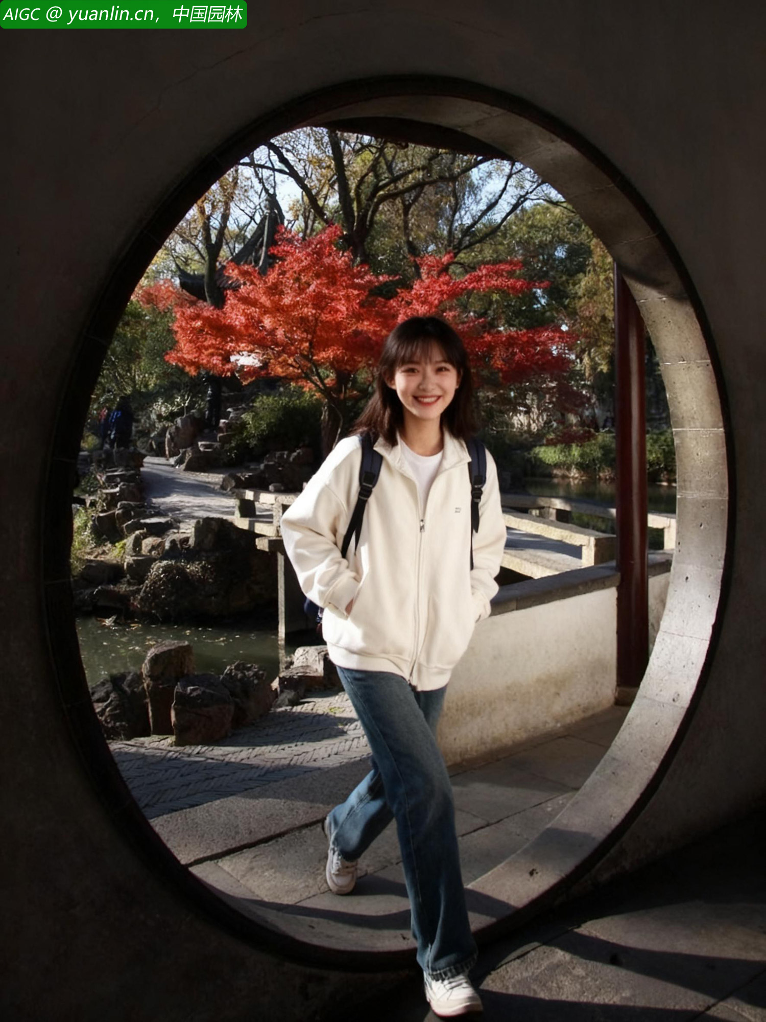 拙政园，秋染梧竹幽居和秫香馆