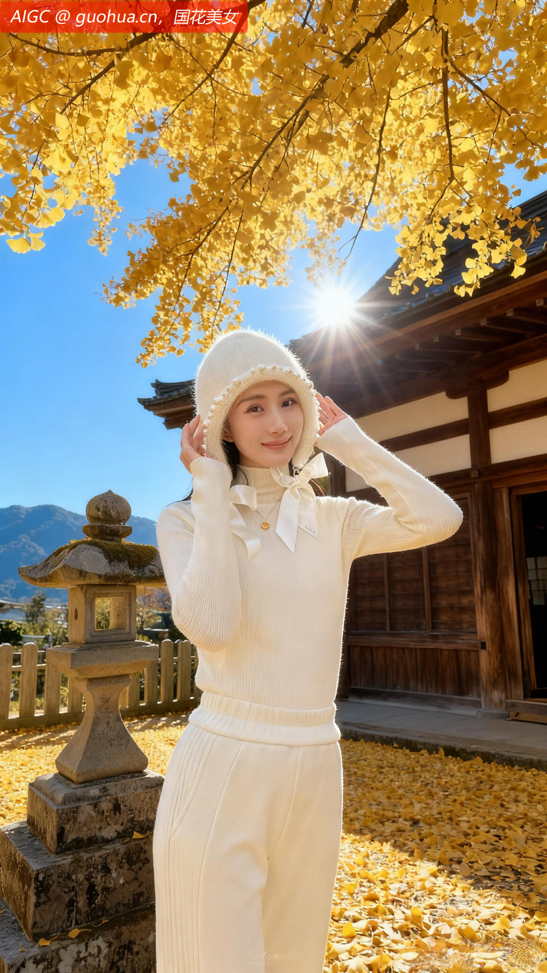 晴朗秋日，暖阳为银杏枝头镀上碎金