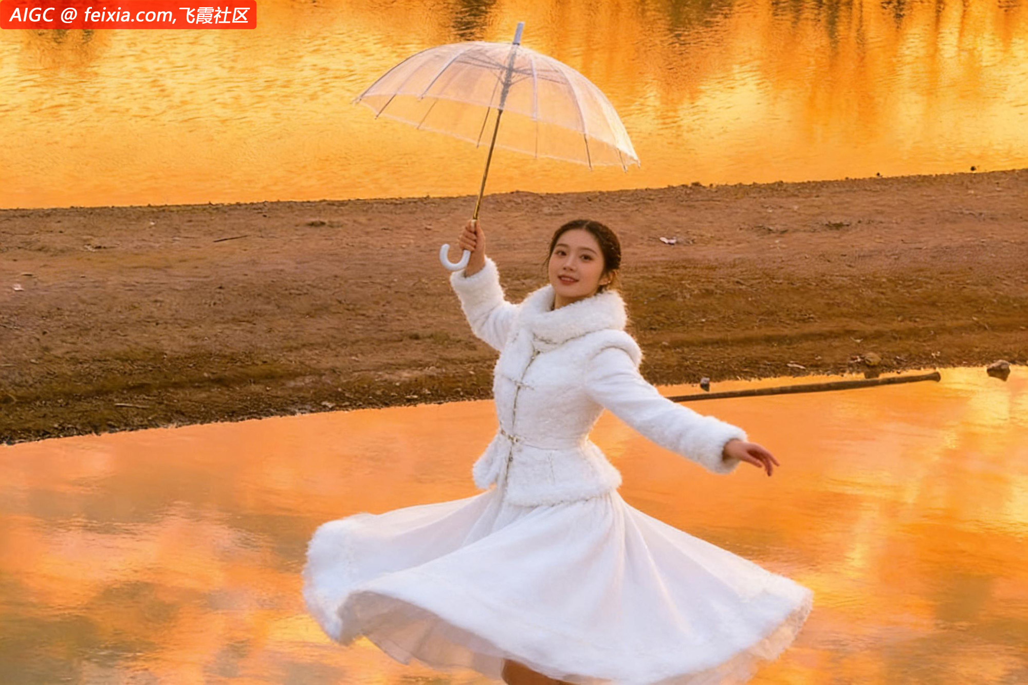 浙江嵊州：眠牛弄水库冬日晨景烂漫。