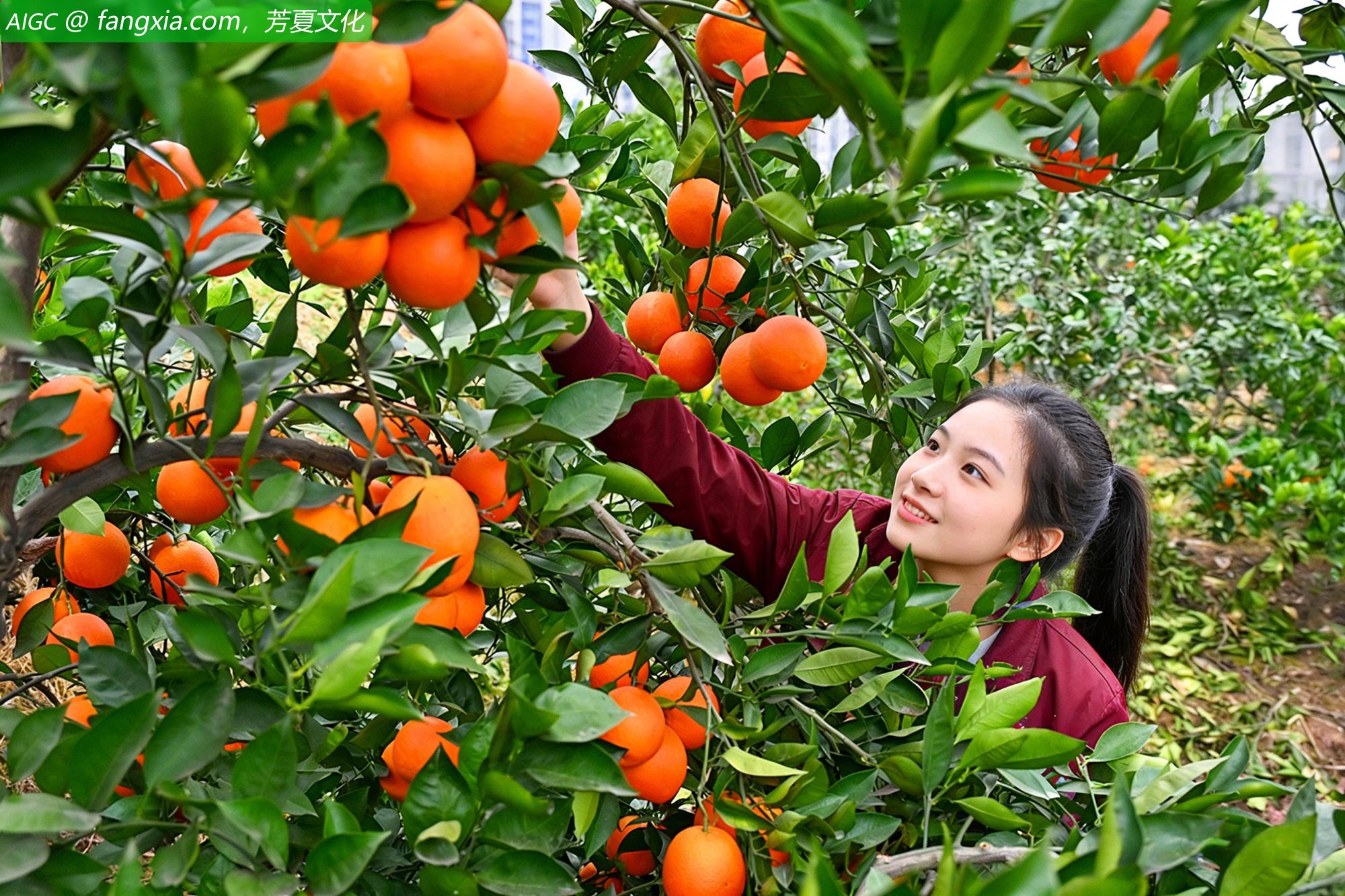 四川省眉山市仁寿县宝飞镇的塔罗科血橙迎来丰收季