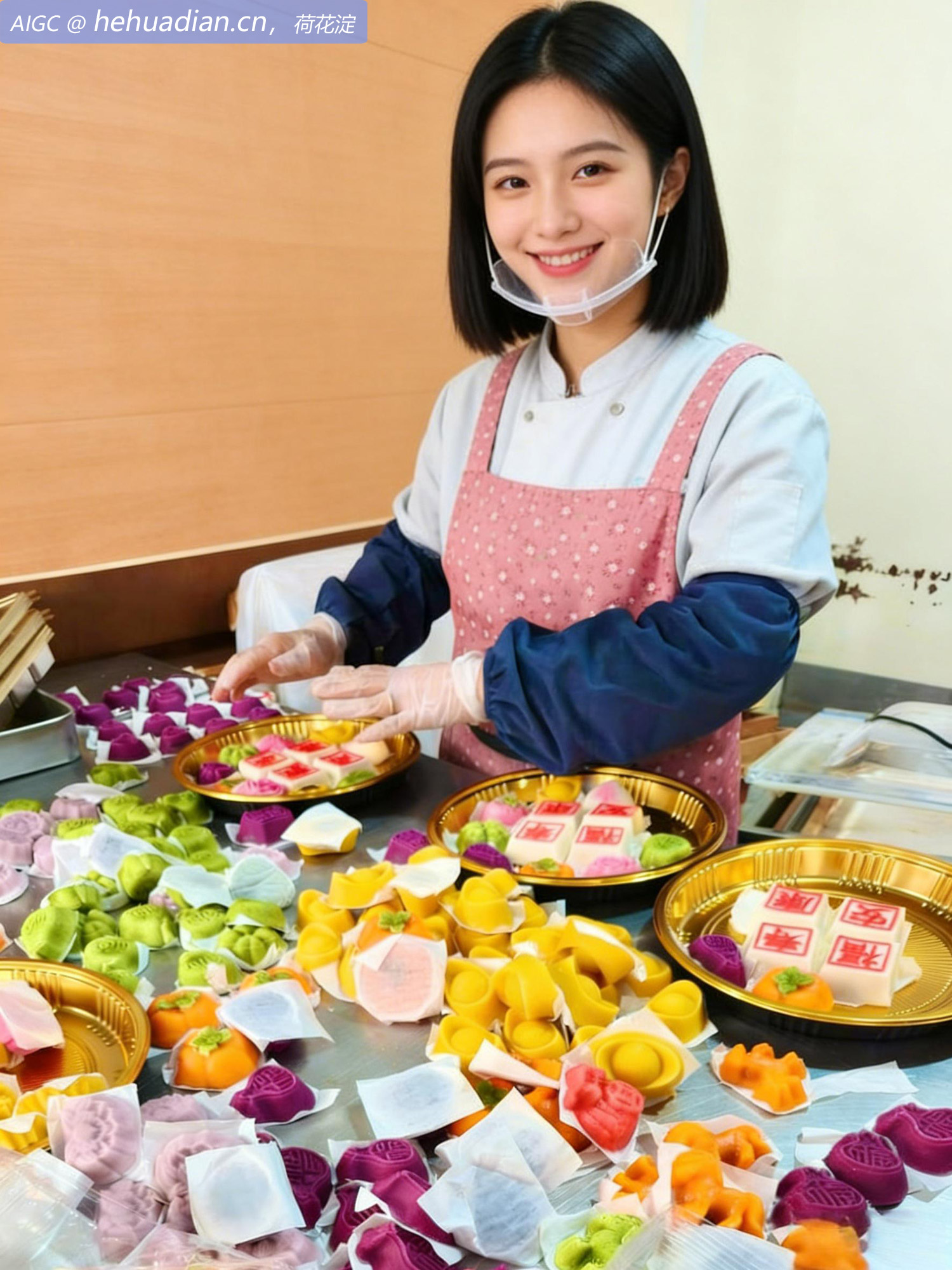 江苏常州乡村糕点坊，村民制做传统米糕订单迎接新年