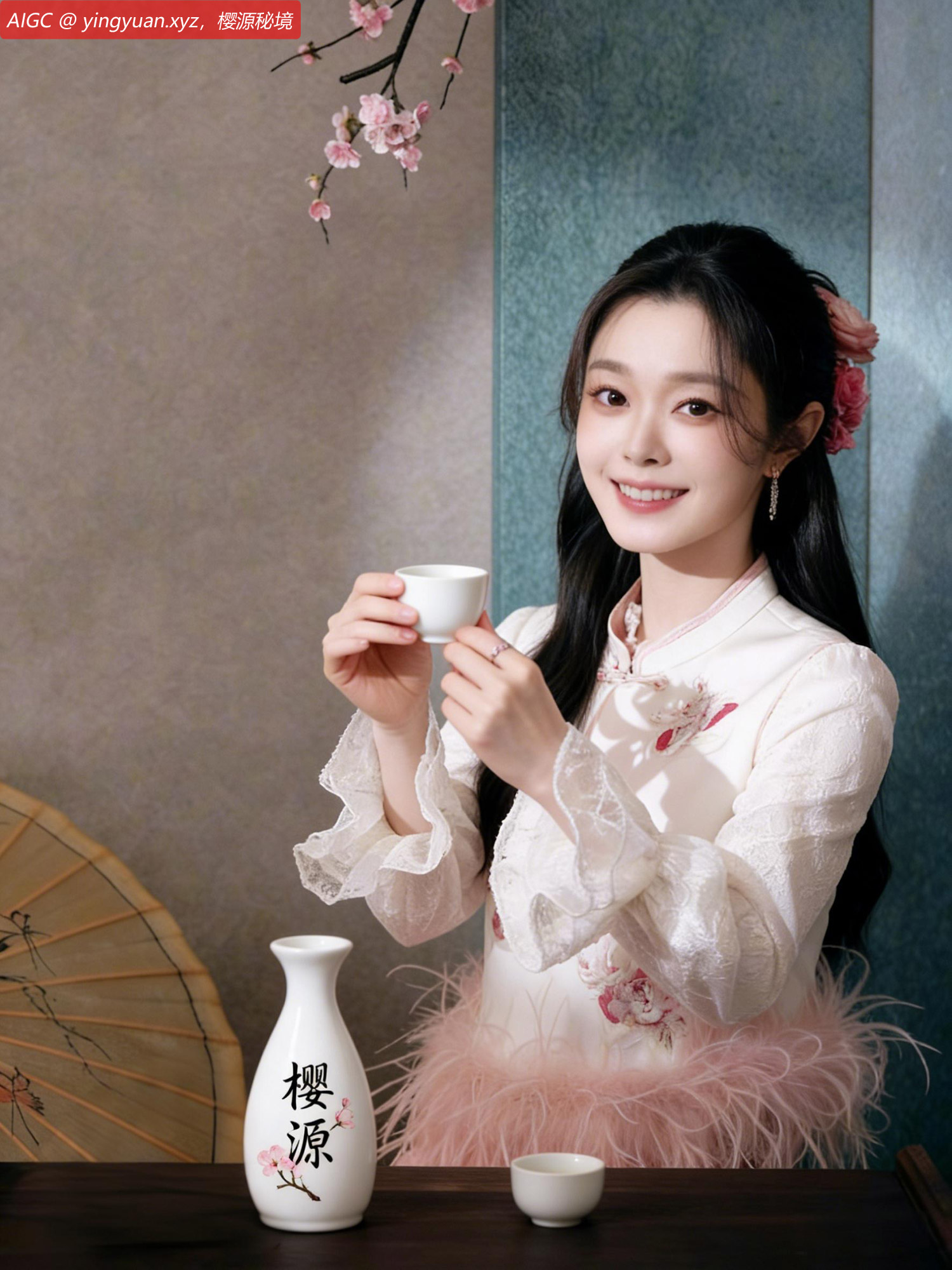 网红小麦一组以“樱源秘境”为主题的照片引发关注