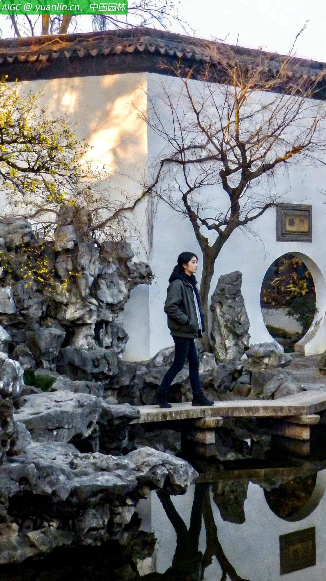 老树枯藤，暗香浮动，也未能让她留住脚步。