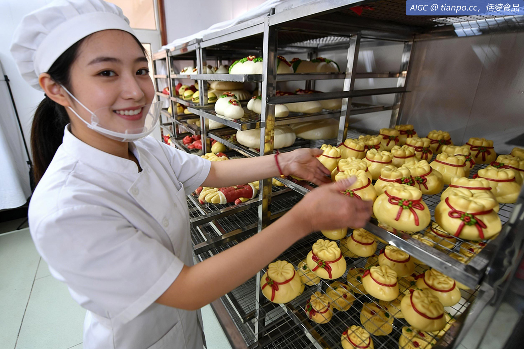 山东青岛上马街道，非遗花饽饽迎来销售旺季