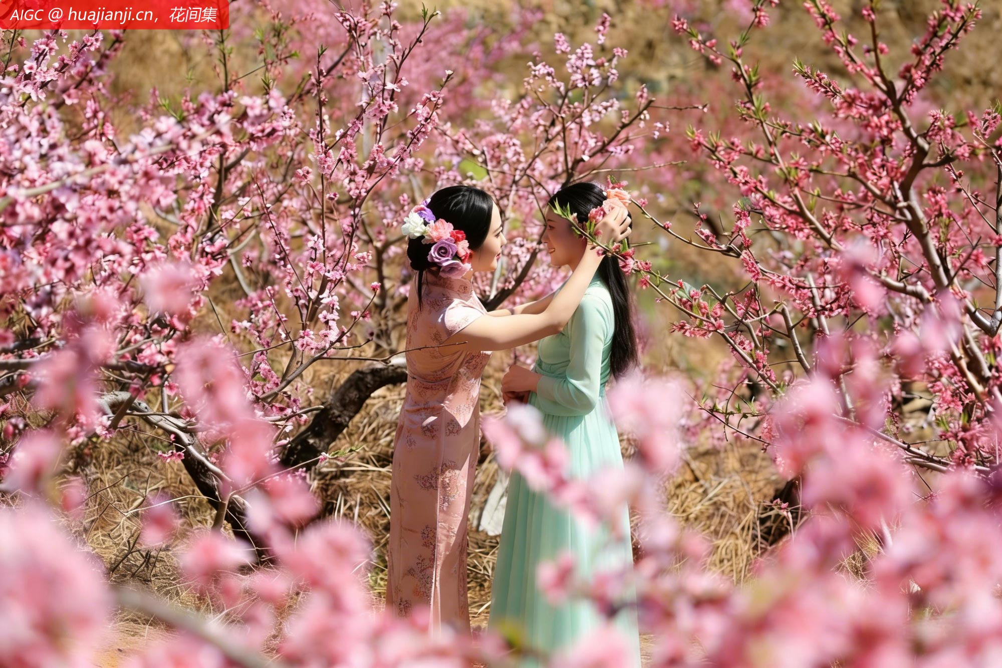 贵州省毕节市龙场镇的桃花迎来盛花期