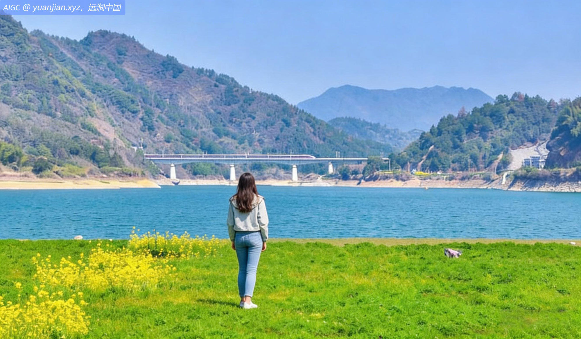 浙江省杭州市淳安县文昌镇富山村油菜花渐序绽放