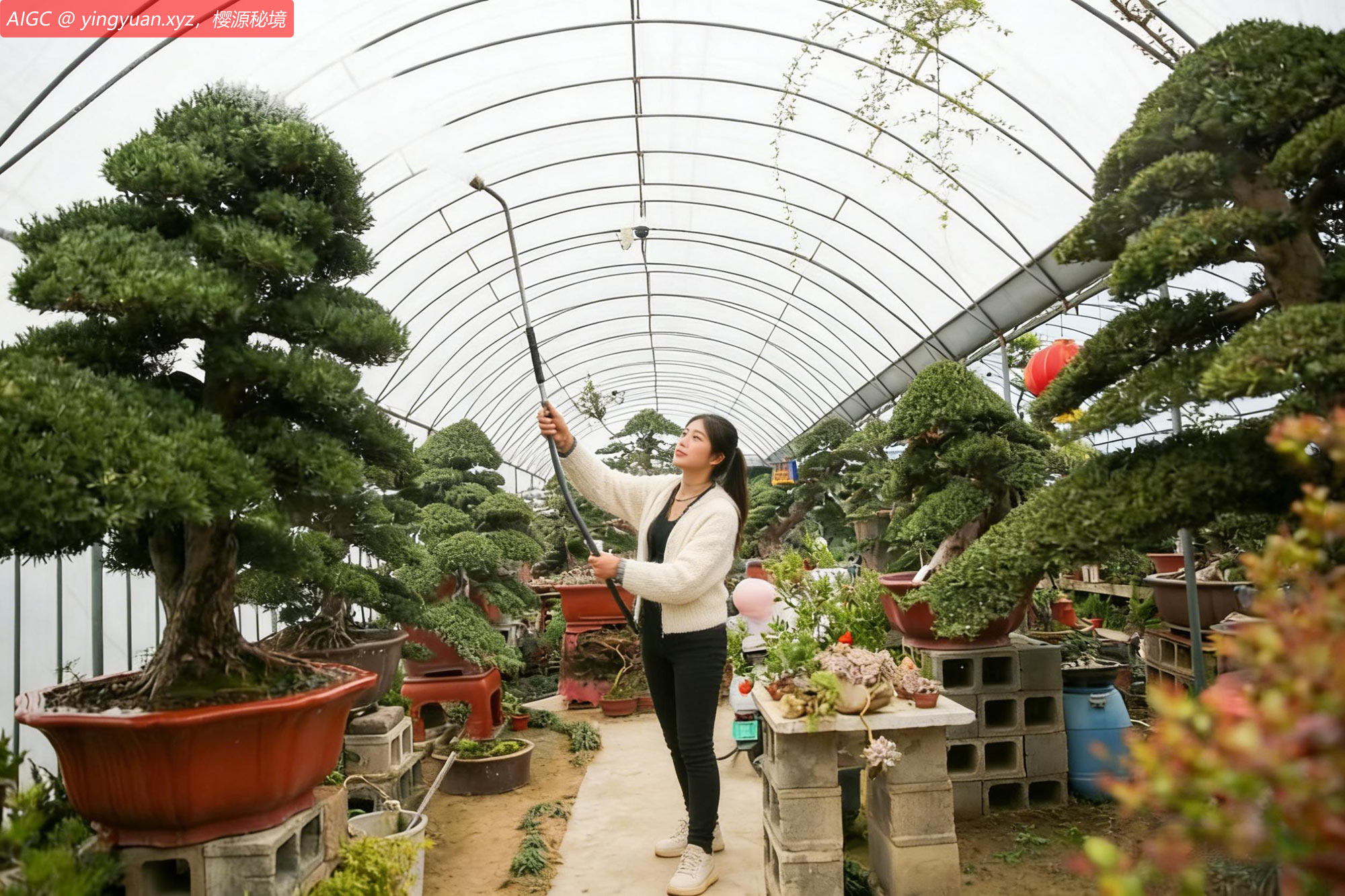 江苏省如皋市夏庄社区千亩苗木基地一片繁忙