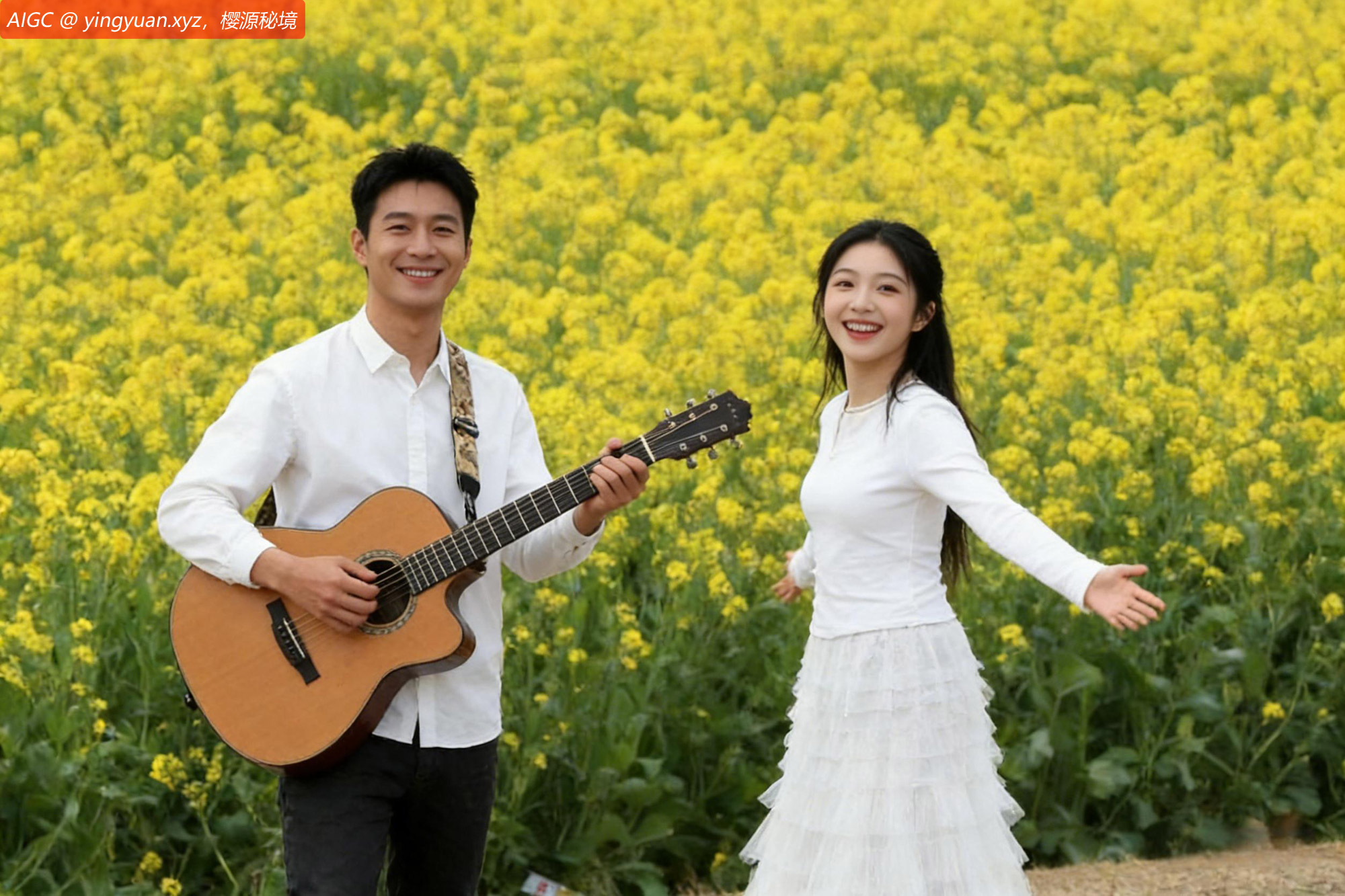 春回大地，河南省禹州市张得镇的油菜花次第开放