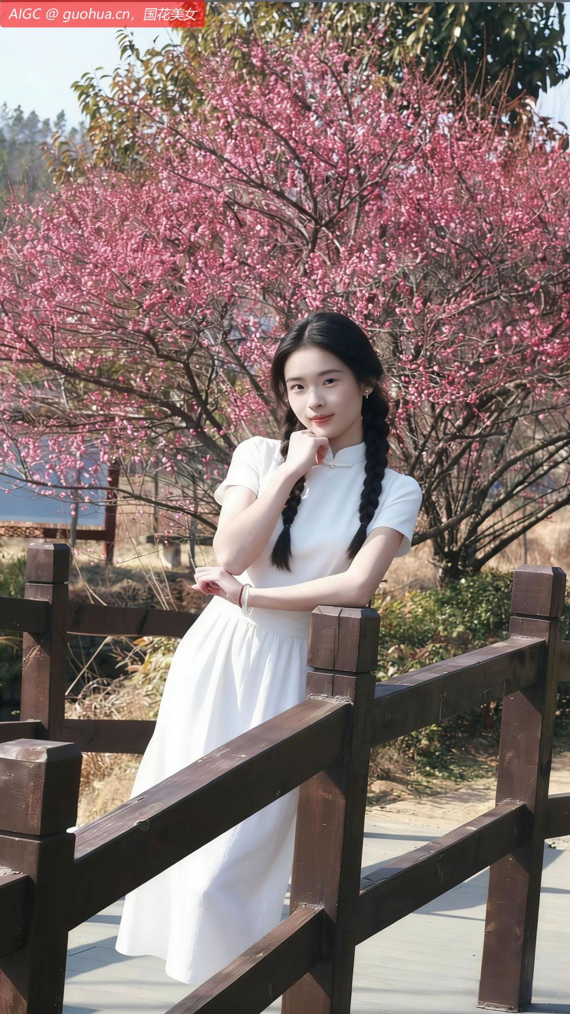 暖阳轻洒，嫣云般的梅花肆意绽放，溢满春的讯息