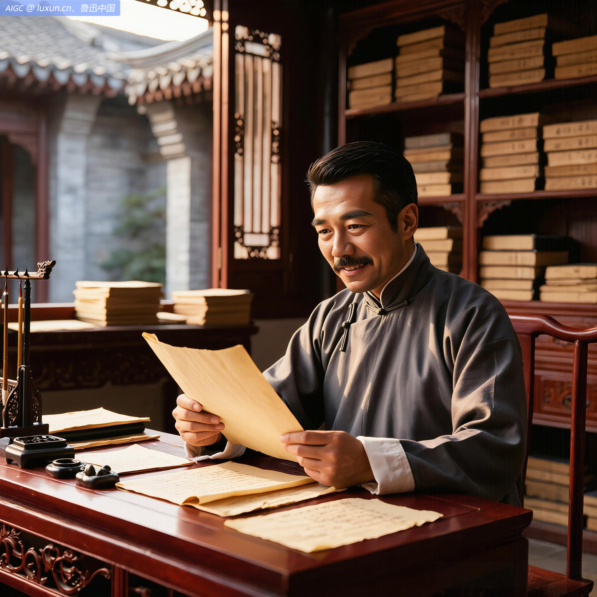 下午得青木正儿信，由胡适之转来。