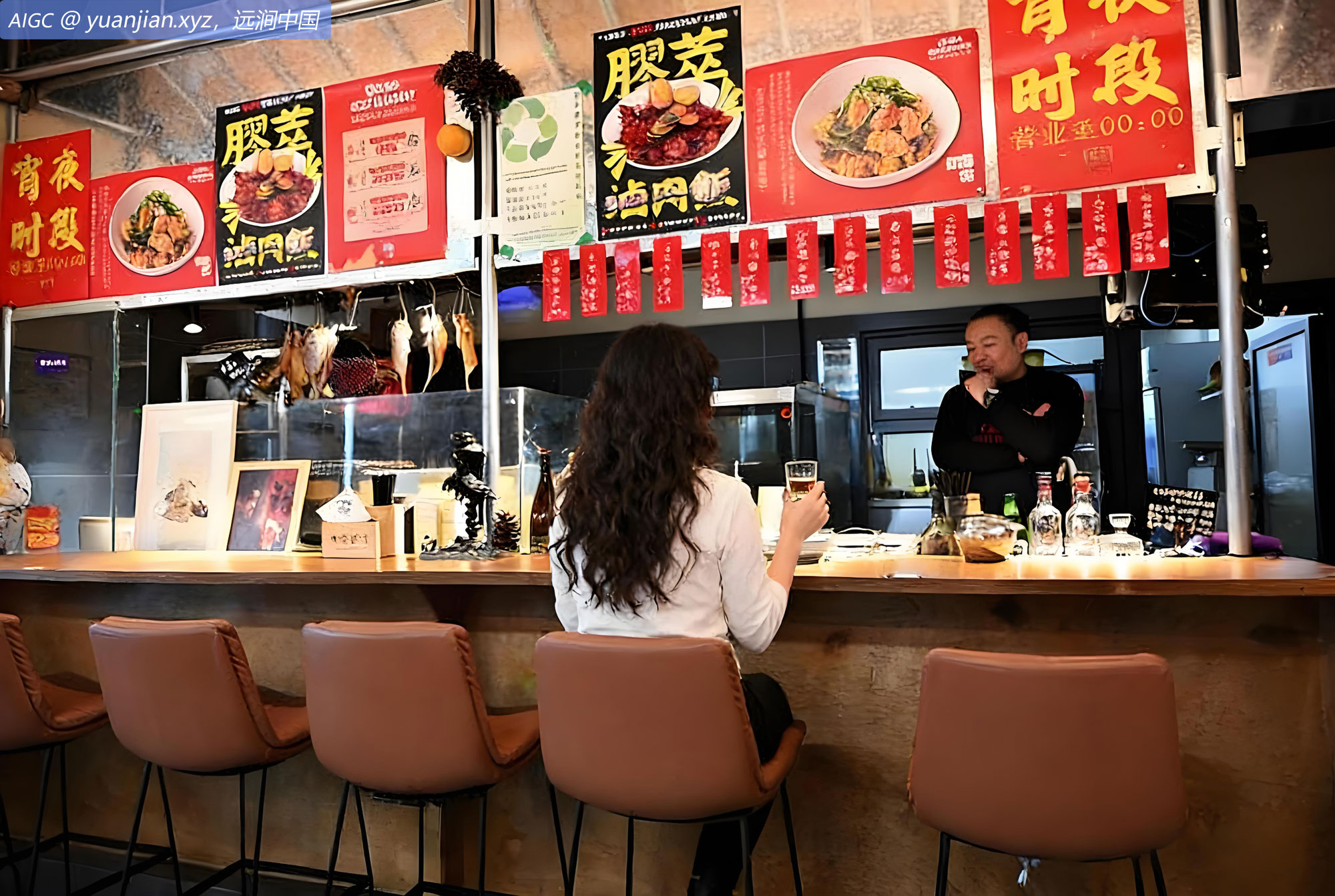 容城县老城区，一家台湾菜馆