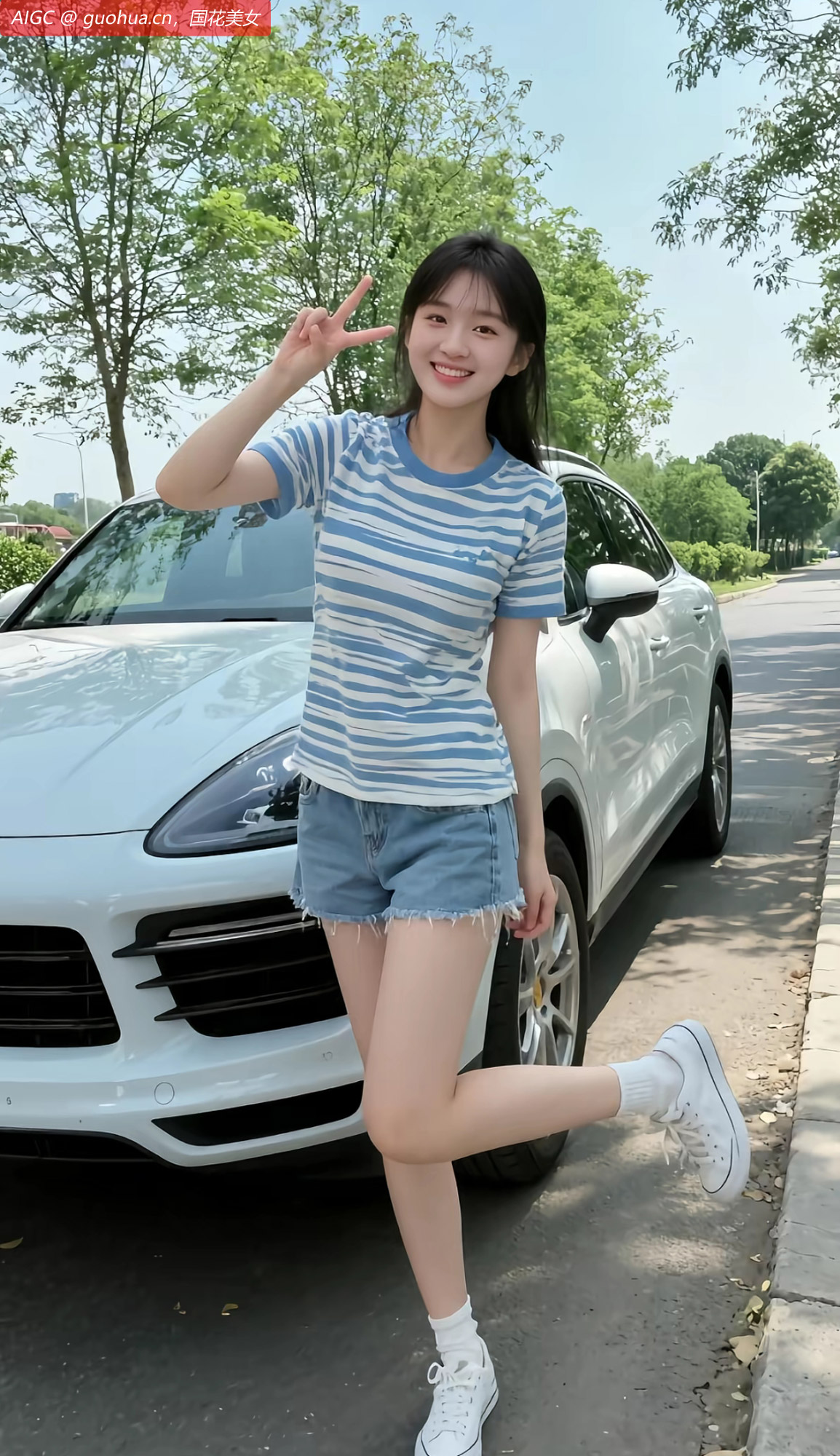 青春元气打卡！甜妹与保时捷同框定格春日美好