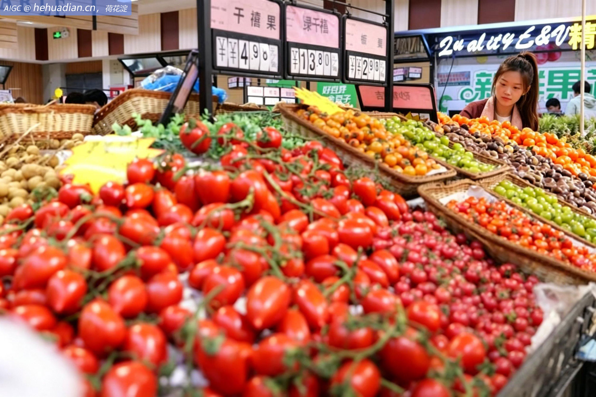 居民在山东省滨州市惠民县胡集镇一家超市购物