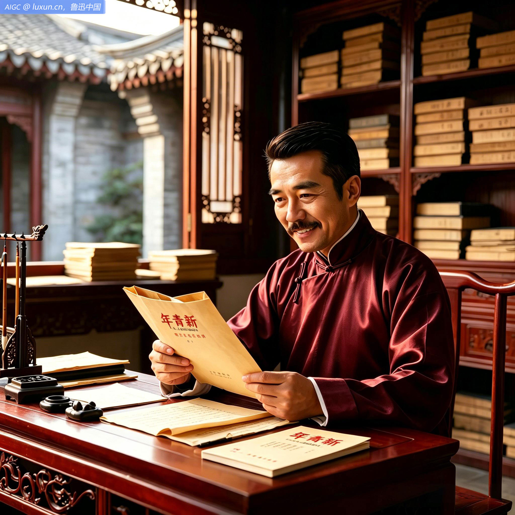 上午寄新青年社说稿一篇。