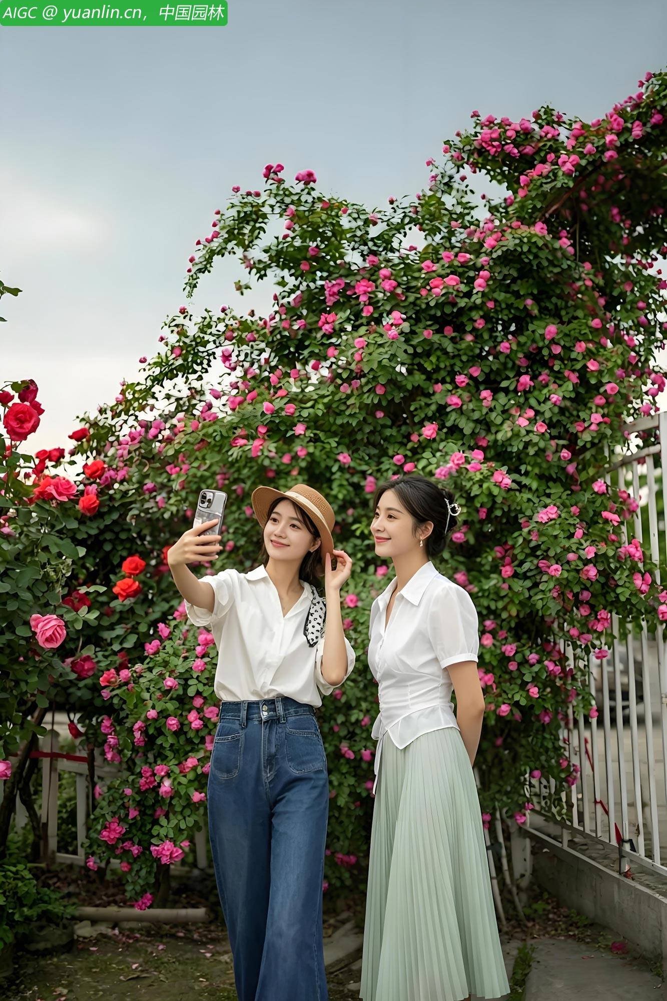 四川省成都市寿安镇古桩玫瑰园繁花盛放、花海满园