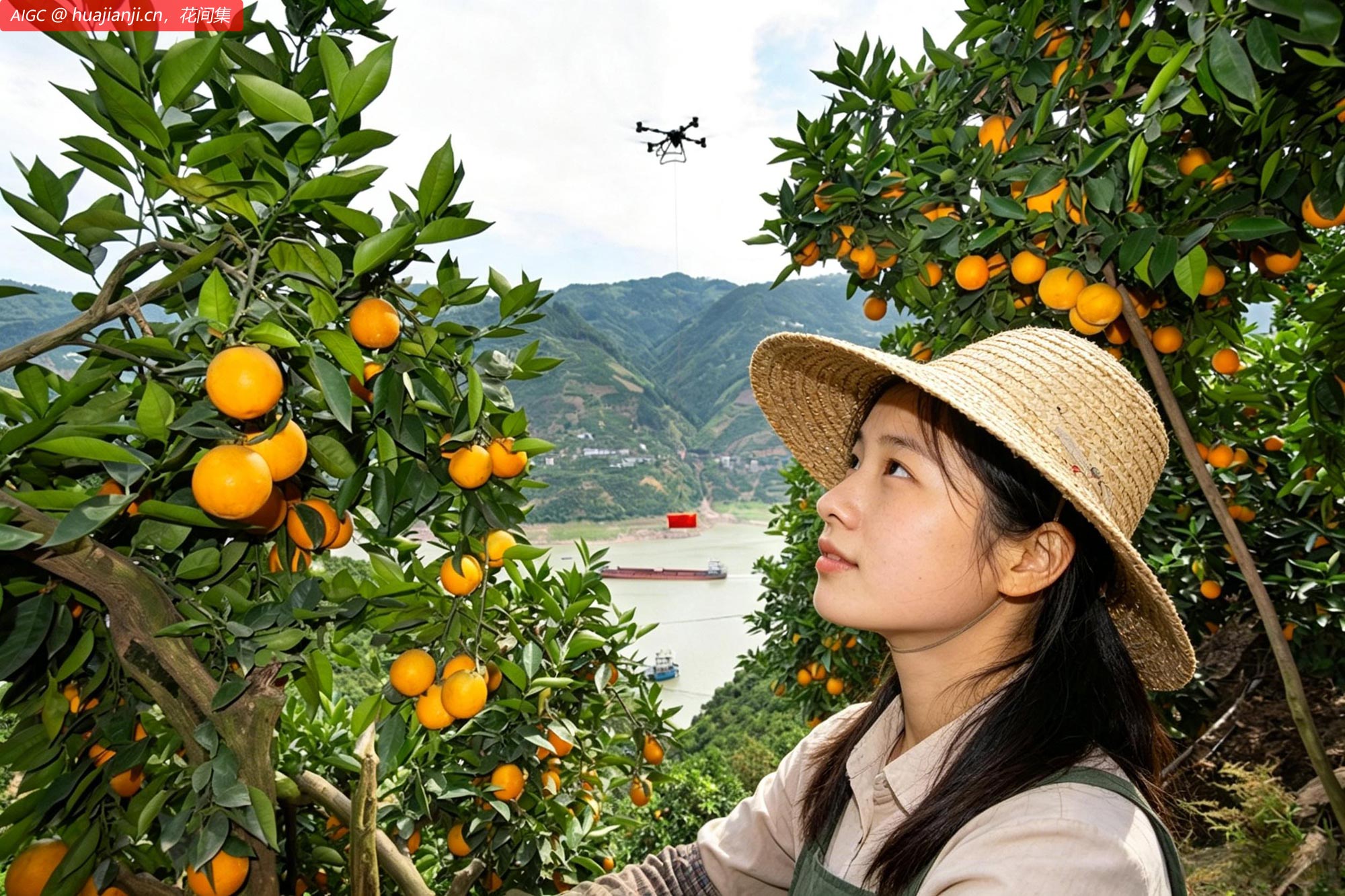 三峡库区湖北宜昌秭归县夏橙丰收上市